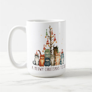CUTE LITTLE HOLIDAY CHRISTMAS KITTY CATS COFFEE MUG