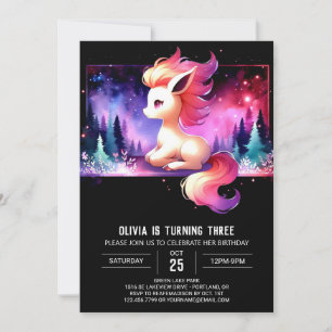 Cute Little Horse Birthday Invitation