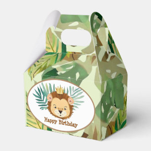 Cute Little Jungle Lion Birthday Favour Box