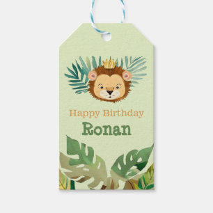 Cute Little Jungle Lion Birthday Gift Tags