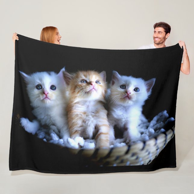 CUTE LITTLE KITTENS FLEECE BLANKET (In Situ)