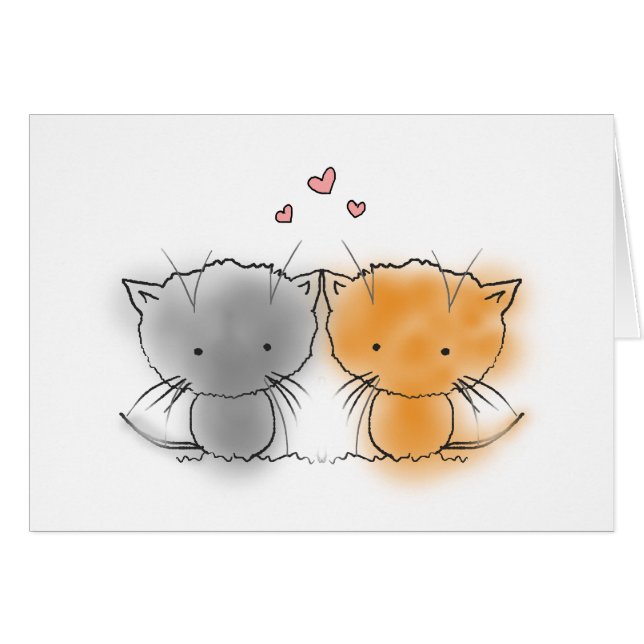 Cute Little Kittens Orange and Grey (Front Horizontal)