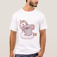 Cute Little Koala Bear Hugging Unicorn Pool Float