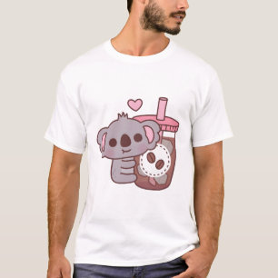Cute Little Koala Bear Loves Iced Coffee T-Shirt