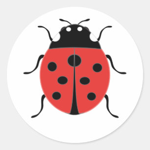 Cute little ladybug stickers! classic round sticker