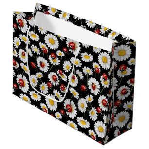 Cute little ladybugs tiled pattern  large gift bag