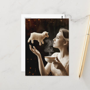 Cute Little Lamb Magick Postcard