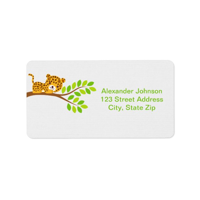 Cute Little Leopard Address Labels (Front)