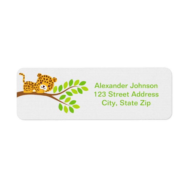 Cute Little Leopard Return Address Label (Front)