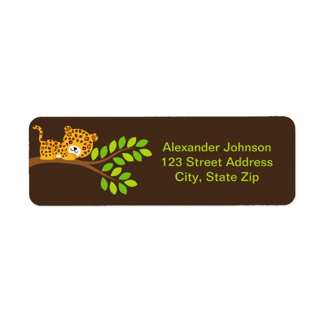 Cute Little Leopard Return Address Label (Front)