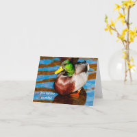 Cute Little Mallard Duck Greeting card