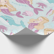 Cute Little Mermaid Under The Sea Pattern