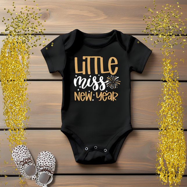 Cute Little Miss New Year Girl Baby Bodysuit (Creator Uploaded)