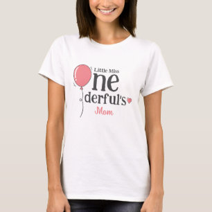 Cute Little Miss Onederful First Birthday Mum's T-Shirt