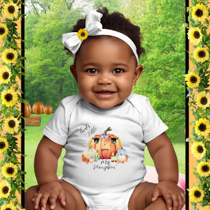 Cute Little Miss Pumpkin Quote Anime Face Fall  Baby Bodysuit