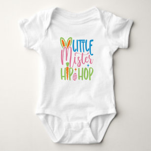 Cute Little Mister Hip Hop Easter Baby Boy Baby Bodysuit