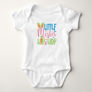 Cute Little Mister Hip Hop Easter Baby Boy Bodysuit