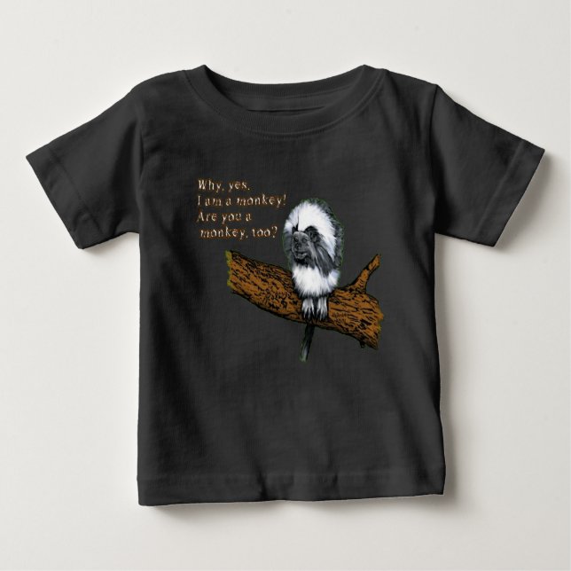 Cute Little Monkey Baby T-Shirt (Front)