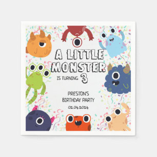 Cute Little Monster Birthday Party for All Ages Napkin