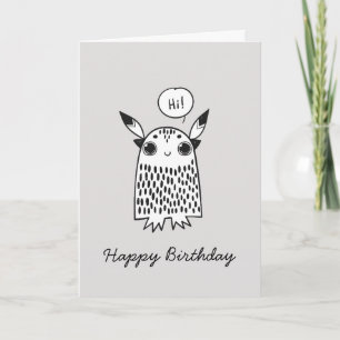 Cute little monster card