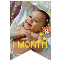 Cute little monster monthly photo birthday 