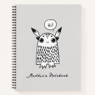 Cute little monster notebook