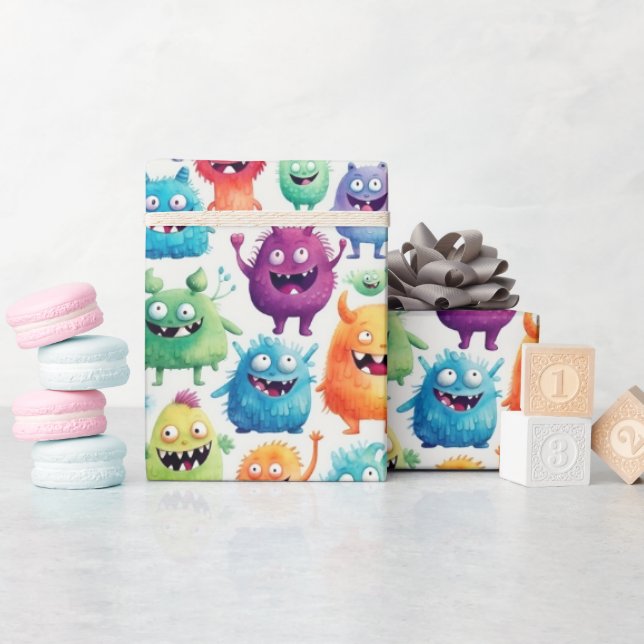 Cute little Monsters 3 - Wrapping Paper (Baby Shower)