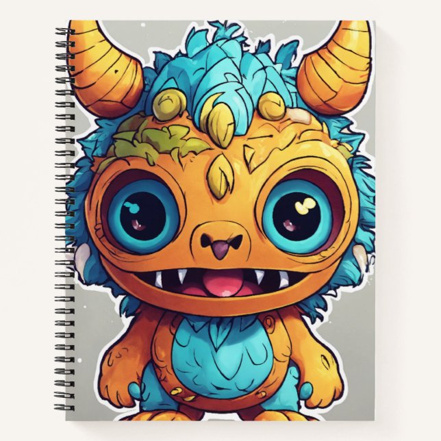Cute Little Monsters Colouring Book Illustration (Front)