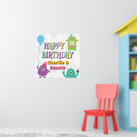 Cute Little Monsters Happy Birthday Party, Any Age