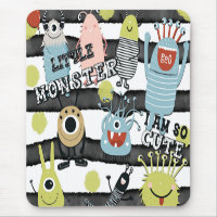 Cute Little Monsters Modern Chic Watercolor Stripe