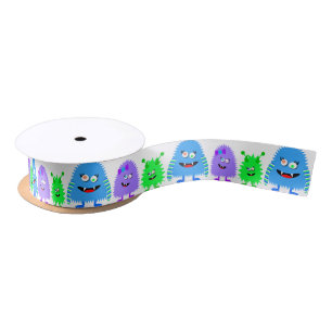 Cute Little Monsters Satin Ribbon