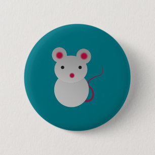Cute Little Mouse 6 Cm Round Badge