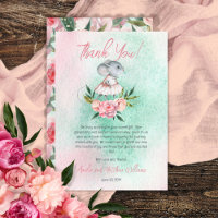 Cute Little Mouse Pink | Mint Girl Baby Shower