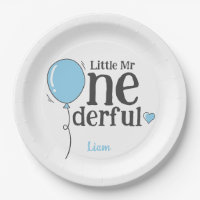 Cute Little Mr Onederful Blue Custom
