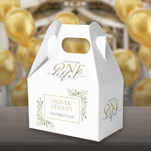 Cute Little Mr ONEderful First Birthday Elegant Favour Box