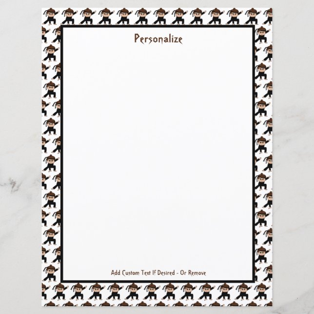 Cute Little Ninja Warrior Personalise (Front)