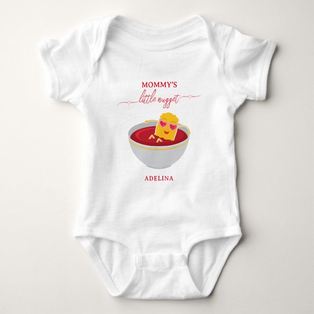 Cute Little Nugget Girl Baby Shower Toddler Bodysuit (Front)