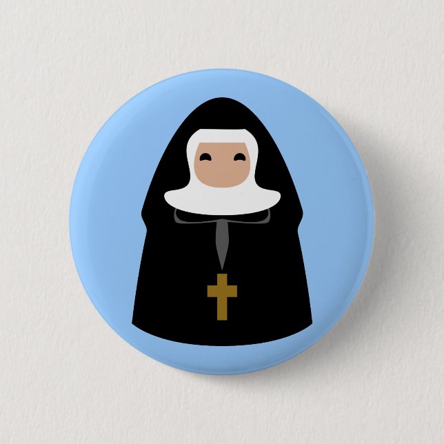 Cute Little Nuns 6 Cm Round Badge (Front)