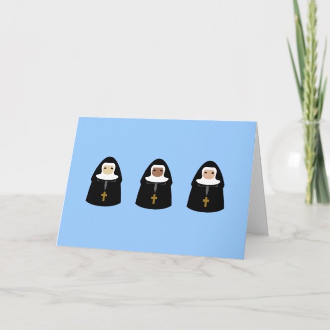 Cute Little Nuns Card (Front)