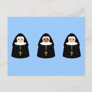 Cute Little Nuns Postcard