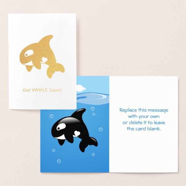 Cute Little Orca - Get Whale (Well) Soon Foil Card (Display)