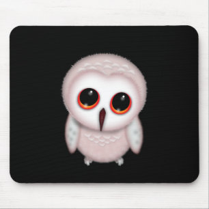 Cute Little Owl Illustration Mouse Pad