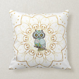 Cute Little Owl Throw Pillows