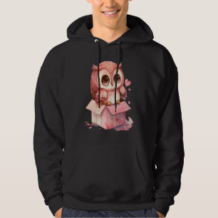 Cute Little Owl Valetines Animal Love  17 Hoodie