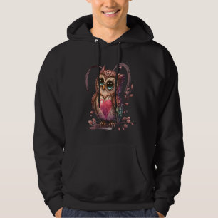 Cute Little Owl Valetines Animal Love 5 Hoodie