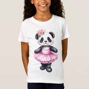 Cute little panda ballerina dancing ballet T-Shirt