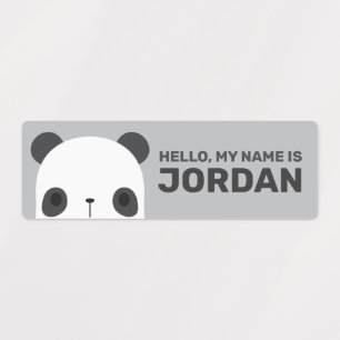 Cute Little Panda Bear with Personalised Name
