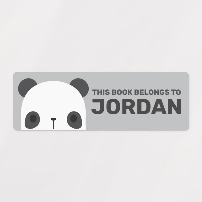 Cute Little Panda Bear with Personalised Name (Design 1)