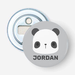 Cute Little Panda Bear with Personalised Name Bottle Opener