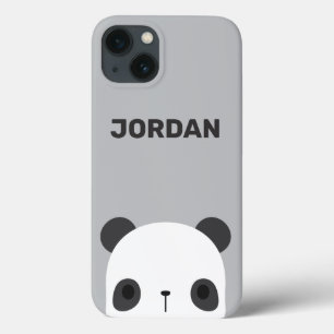 Cute Little Panda Bear with Personalised Name iPhone 13 Case